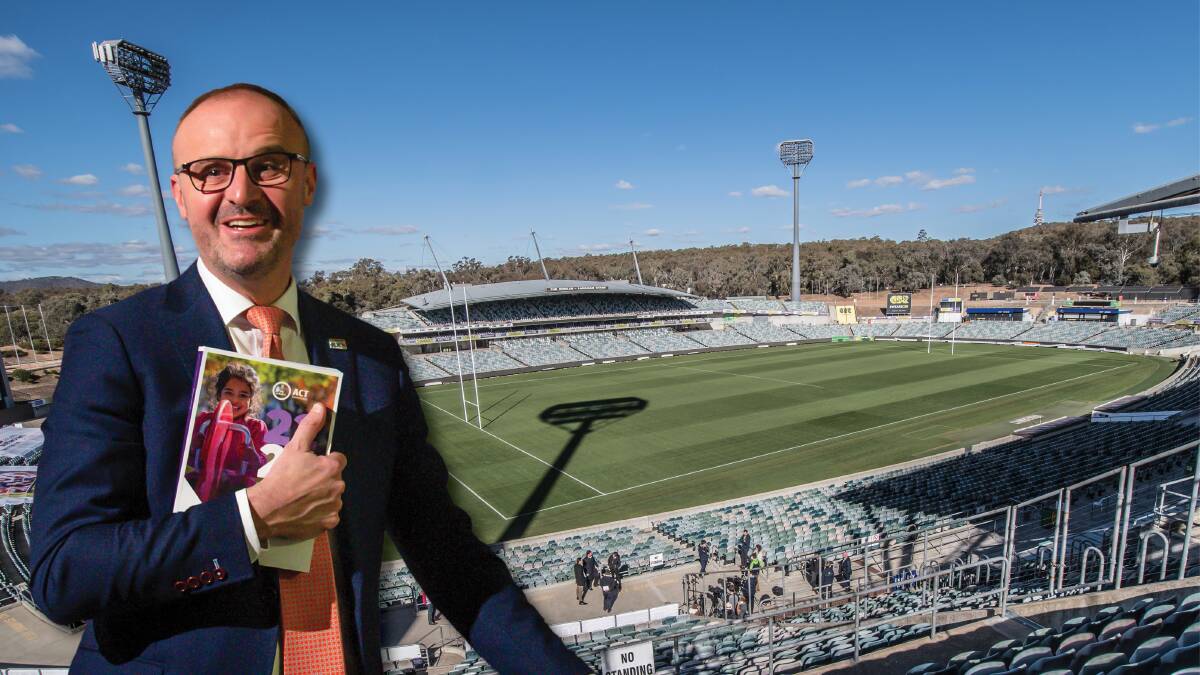 Andrew Barr wants to rebuild Canberra Stadium, but it's unclear who would own a new venue at Bruce.