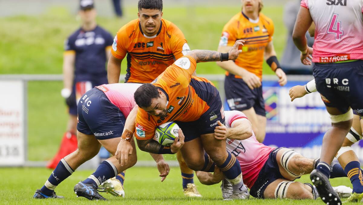 John Ulugia made his return for the Brumbies in the trial match. Picture by Ash Smith