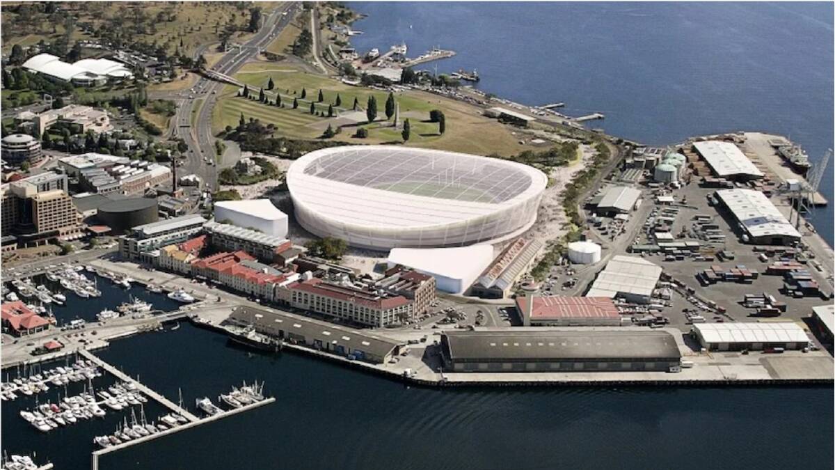 The proposed stadium in Hobart. Picture AFL Media