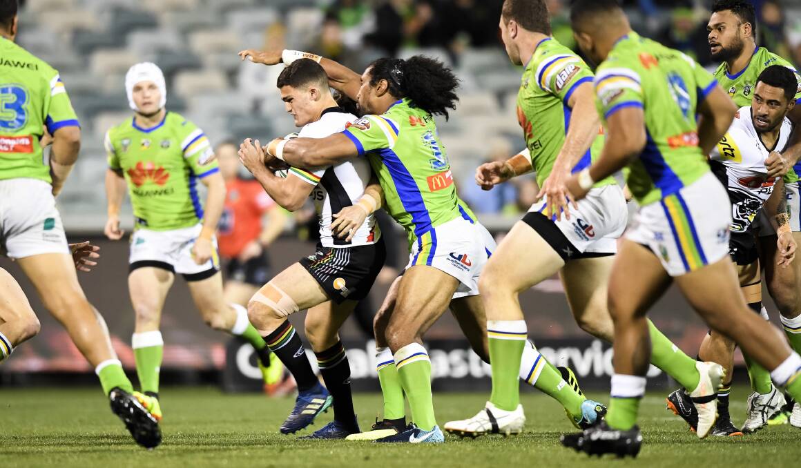 Don't let us down: Nathan Cleary almost cost rugby league players a chance to play again this year after photos and videos, below, emerged online. Josh Addo-Carr was caught up in a separate drama. Picture: NRL Images