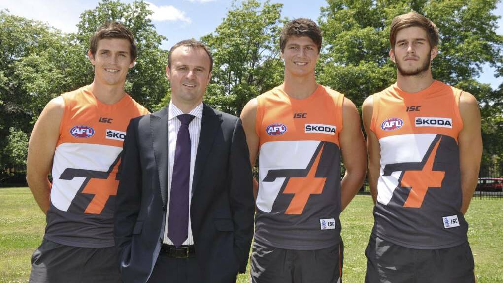 ACT Chief Minister Andrew Barr is locked in negotiations to extend the Giants' deal.