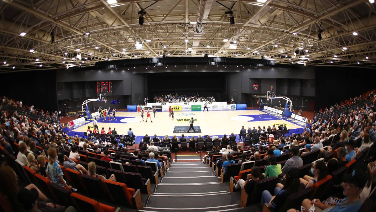Should the NBL and WNBL be factored into plans for a Civic concert arena? The Canberra Capitals currently play at the National Convention Centre. Picture by Keegan Carroll