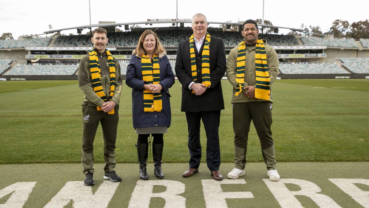 The Wallabies were going to play in Canberra this year, but the game was cancelled because of COVID. Picture: Keegan Carroll
