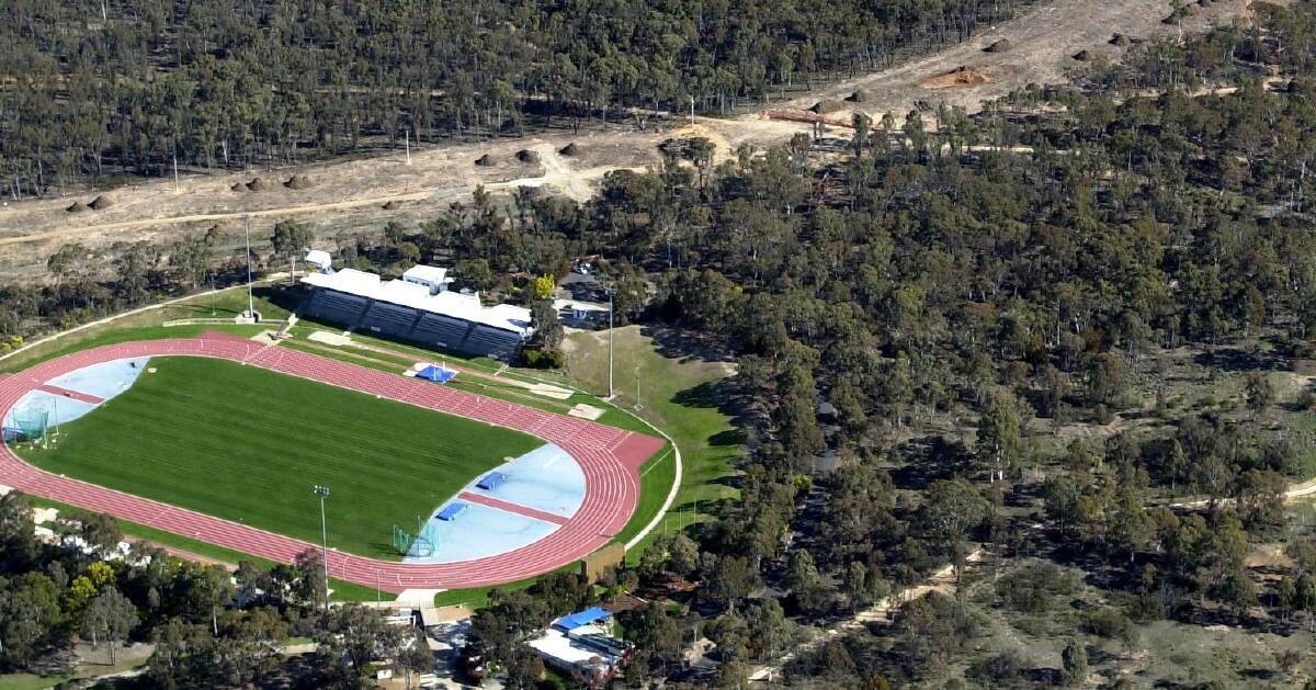 The AIS athletics track is at the back of the campus. Picture by Kirsty Umback