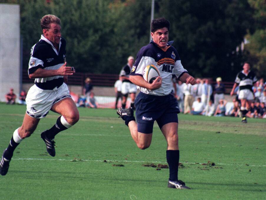 James Holbeck and the Brumbies played at Manuka Oval in 1996. Picture: Andrew Dawson