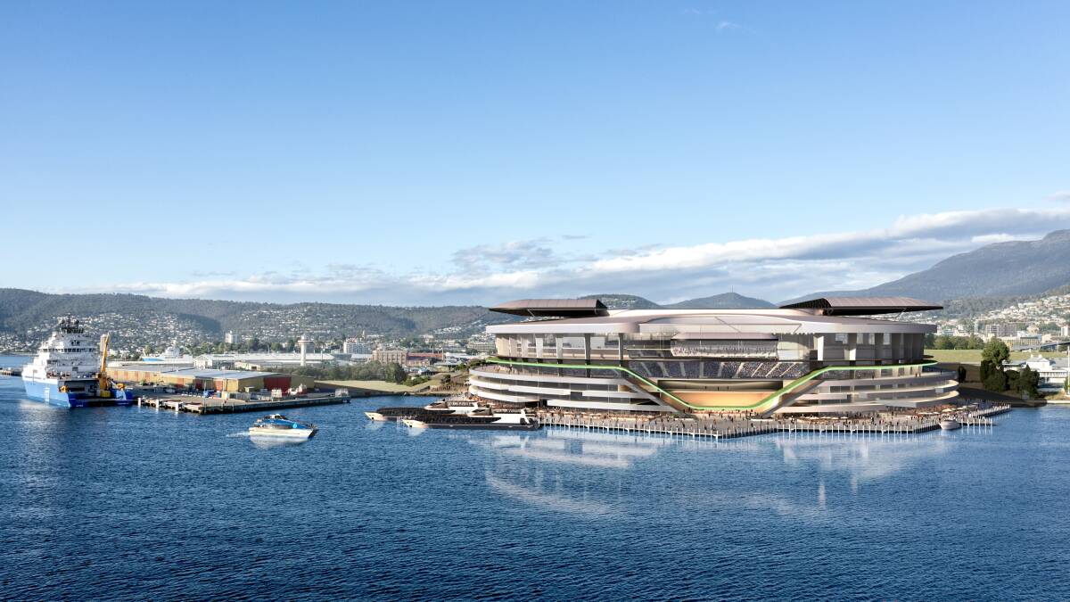 An artist's impression for a new stadium in Hobart. Picture supplied