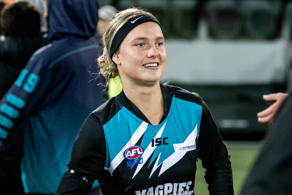 Maggie Gorham is one of the Belconnen Magpies' stars. Picture: AFL Canberra