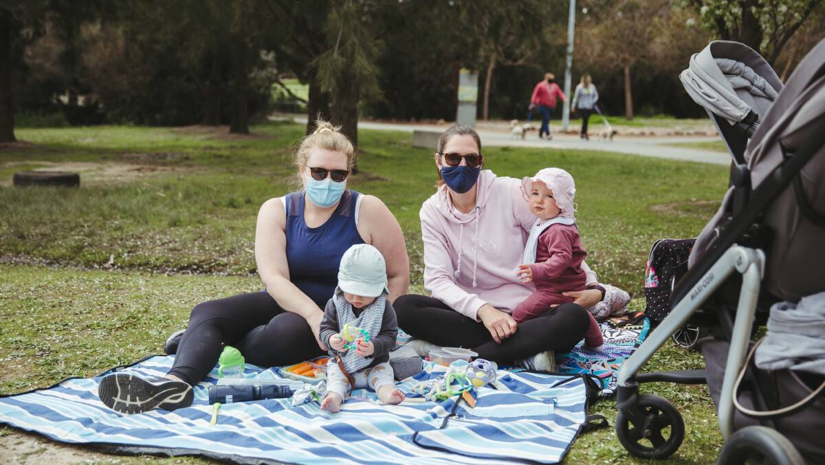 Picnics in groups of five are allowed in Canberra. Picture: Dion Georgopoulos