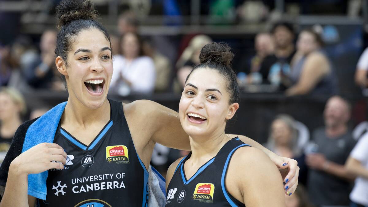 Kia Nurse, left, won't be coming back to Canberra, but Maddi Rocci has re-signed. Picture: Sitthixay Ditthavong