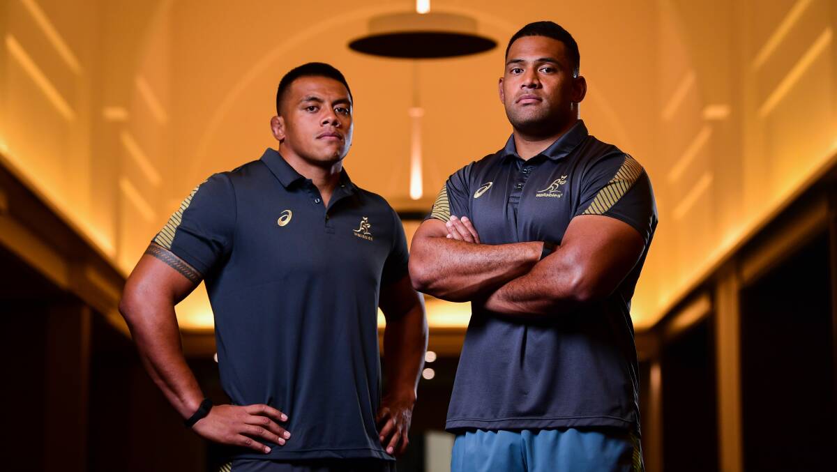 Allan Alaalatoa and Scott Sio are following in family footsteps at the World Cup. Picture: RugbyAU Media/Stuart Walmsley