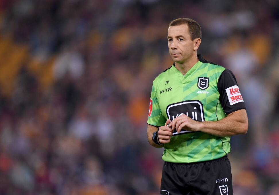 Ben Cummins hasn't refereed a game involving the Canberra Raiders since the grand final last year. Picture: NRL Images