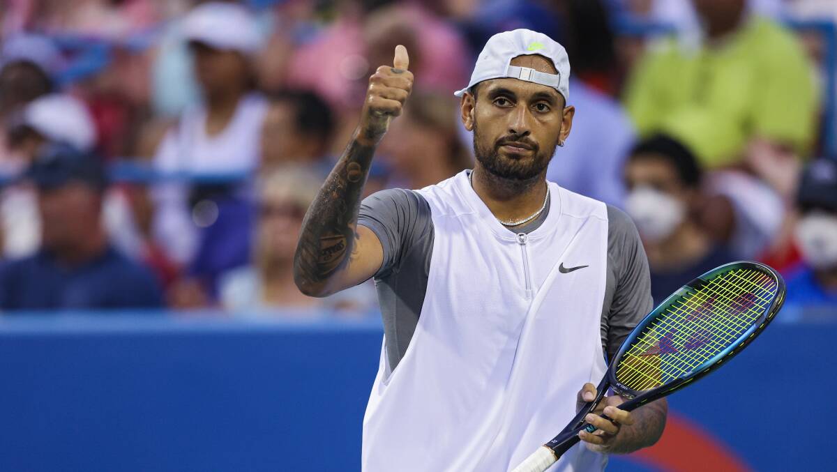 Nick Kyrgios won his seventh title in Washington DC. Picture: Getty Images