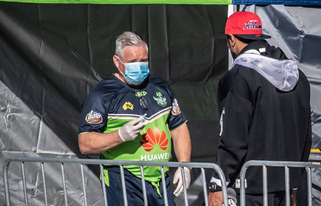 The Raiders have put in extra testing measures at their Braddon training centre. Picture: Karleen Minney