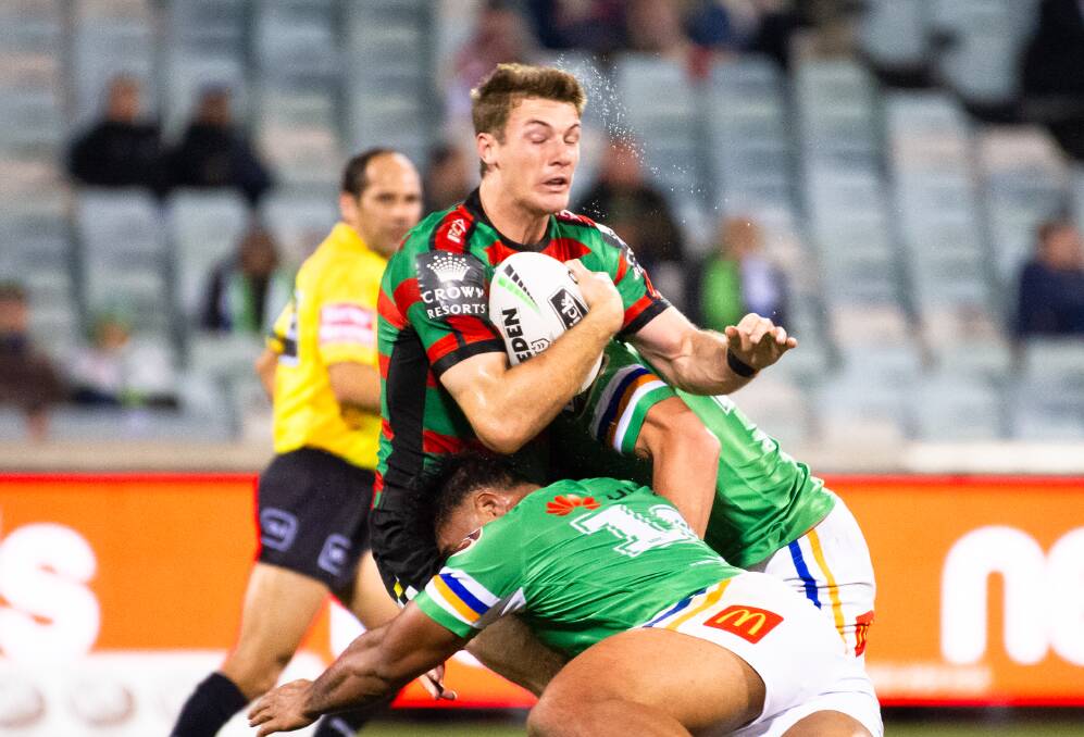 The Raiders' defence was outstanding against South Sydney. Picture: Elesa Kurtz