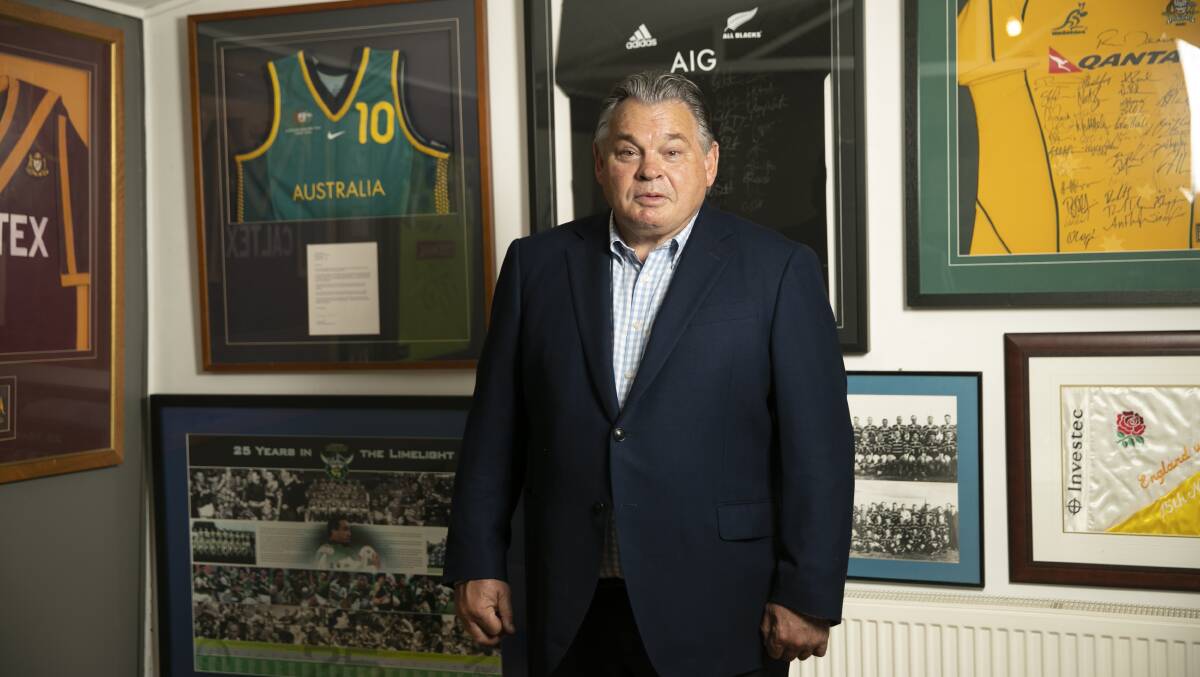 Former Rugby Australia and ACT Brumbies chairman Peter McGrath is being recognised for his service to rugby and tertiary education. Picture: Keegan Carroll