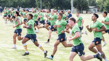 The Raiders at training ahead of the 2024 NRL season. Picture by Karleen Minney