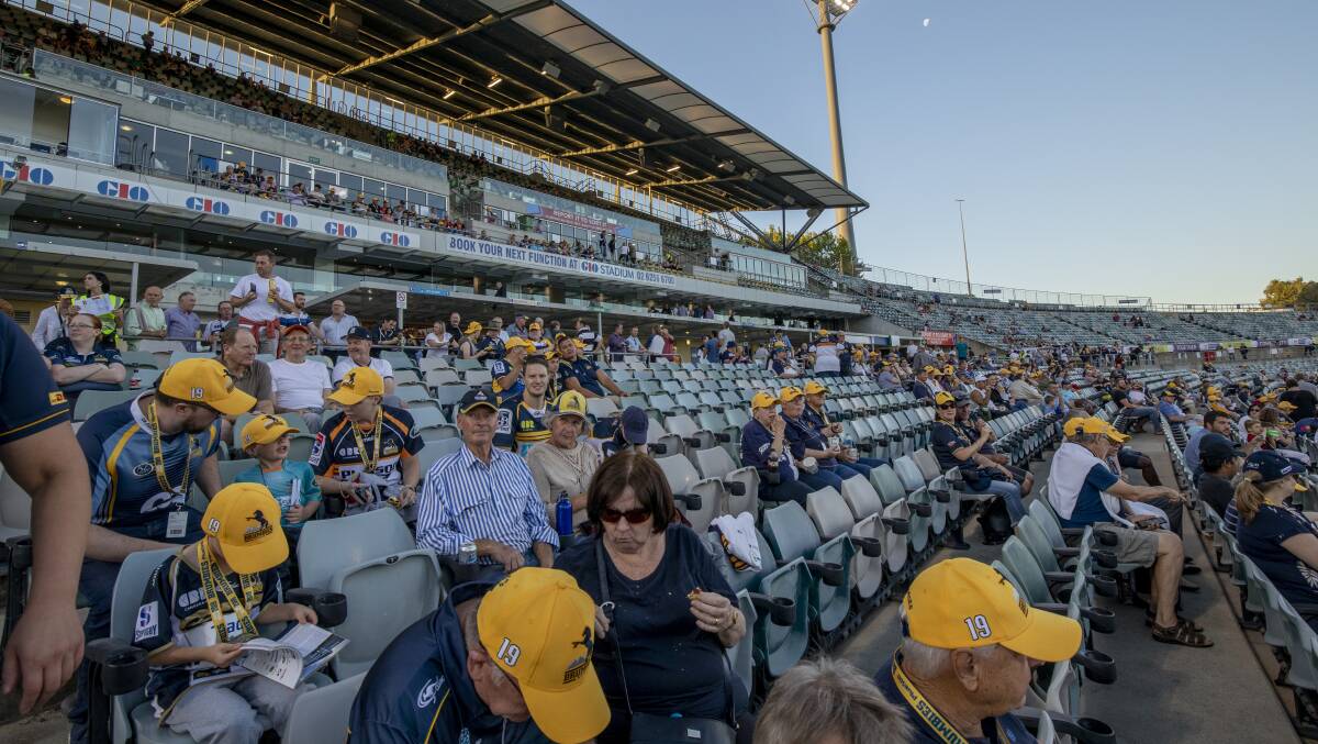 The Brumbies hope COVID crowd hesitancy subsides during the season. Picture: Sitthixay Ditthavong