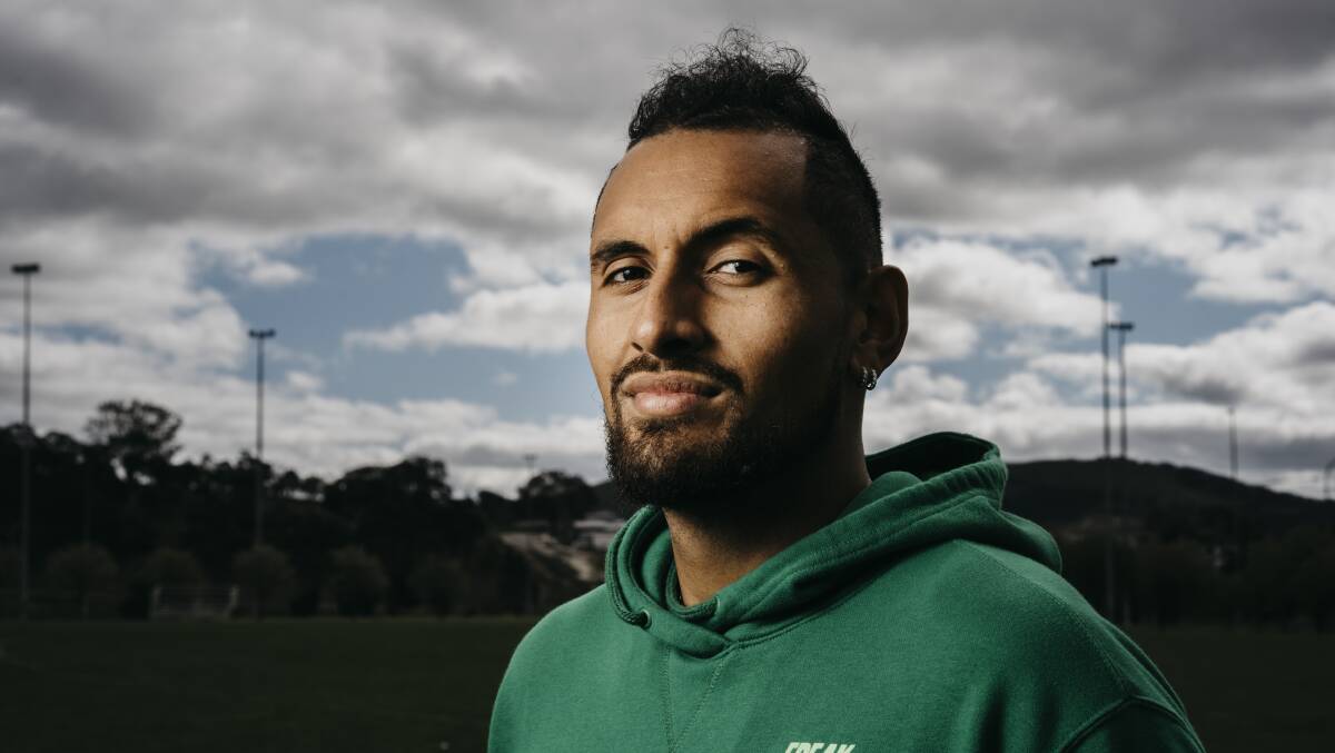 Nick Kyrgios is hoping to recover from an ankle injury in time to play at the Adelaide International and Australian Open. Picture by Dion Georgopoulos