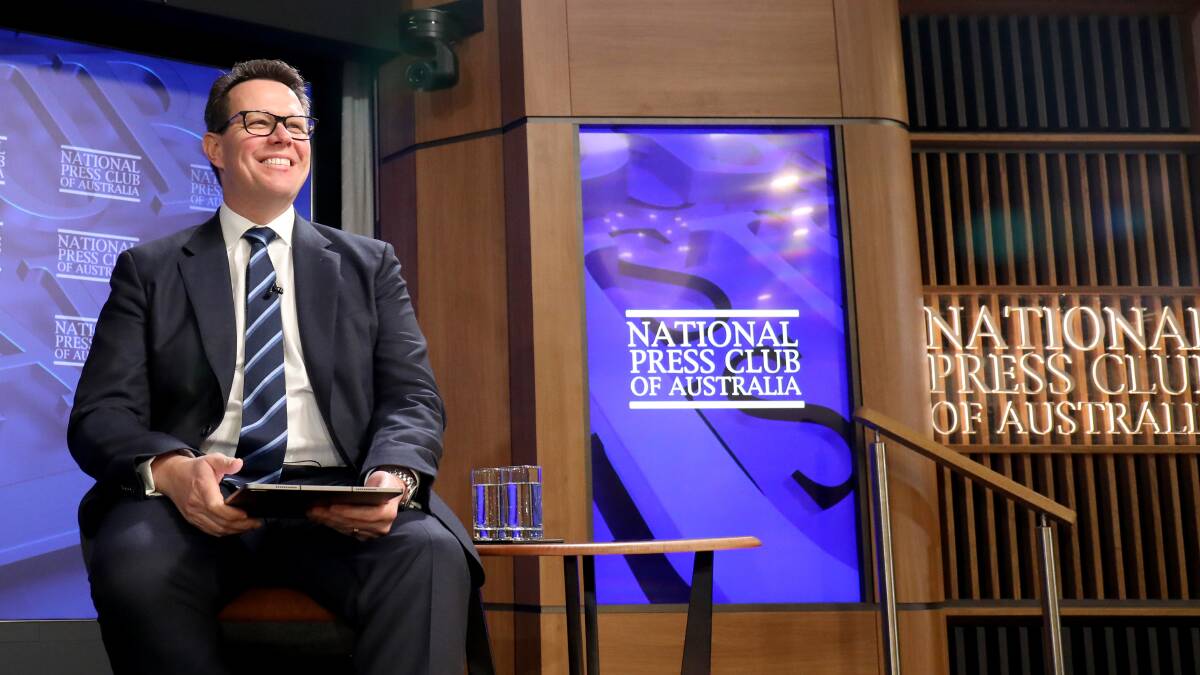 Kieren Perkins gave an address to the National Press Club on Wednesday. Picture by James Croucher