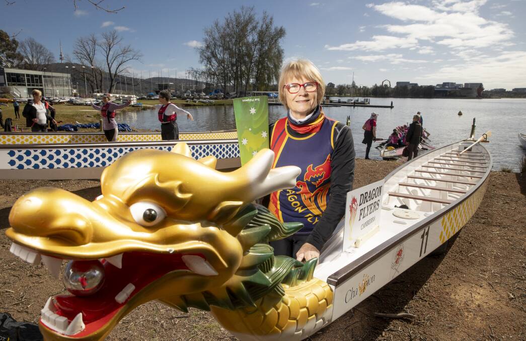 Dragon Boat ACT's Sue Pidgeon. Picture: Sitthixay Ditthavong