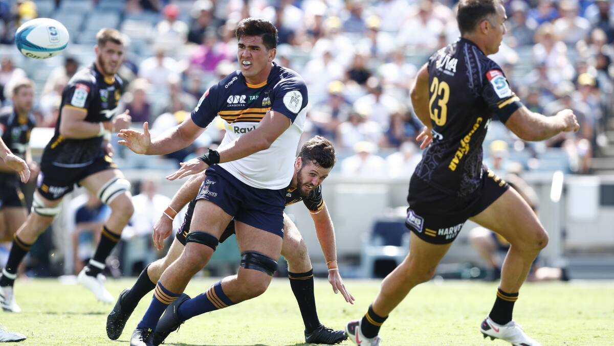 Darcy Swain says the Brumbies need to 'value possession' in round two. Picture: Keegan Carroll