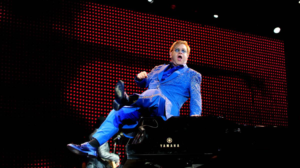Elton John played a show at Canberra Stadium in 2012. Picture by Melissa Adams