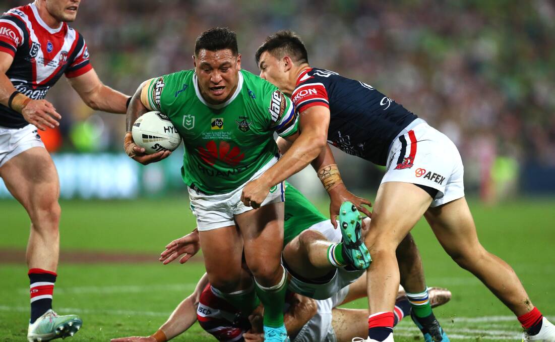 Josh Papalii was outstanding for the Raiders again. Picture: NRL Images