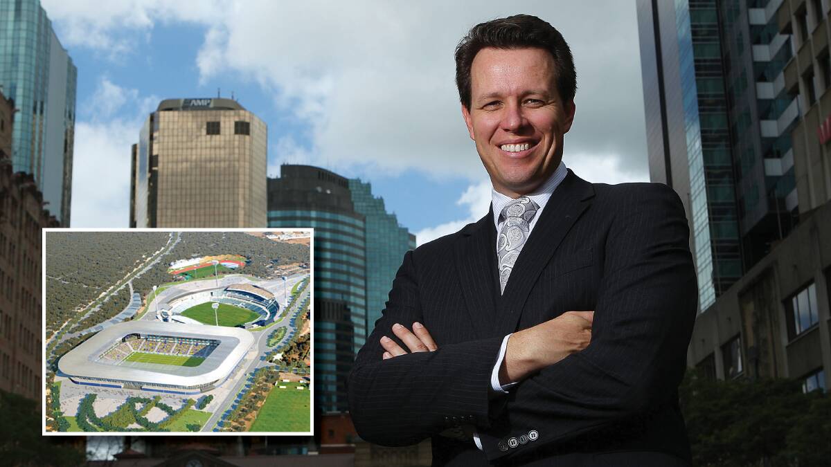Australian Sports Commission boss Kieren Perkins will meet with the ACT government about the future of Canberra Stadium (inset). Picture by Getty Images