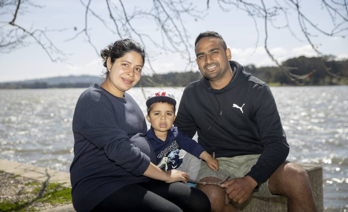 Navjot, Kaur, and Sunny Singh have their say on where the next stage of Canberra's light rail project should go. Picture: Sitthixay Ditthavong