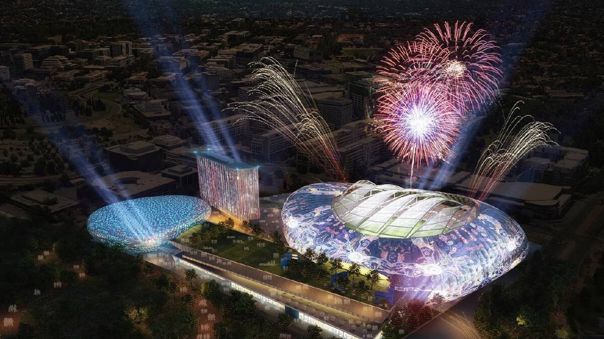 One of the design proposals for a new stadium in Civic. Picture supplied