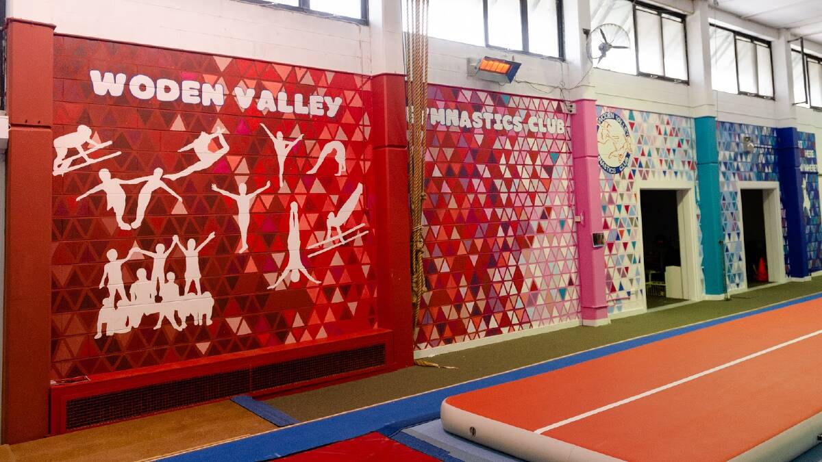 The Woden Valley Gymnastics Club mural. Picture: Supplied
