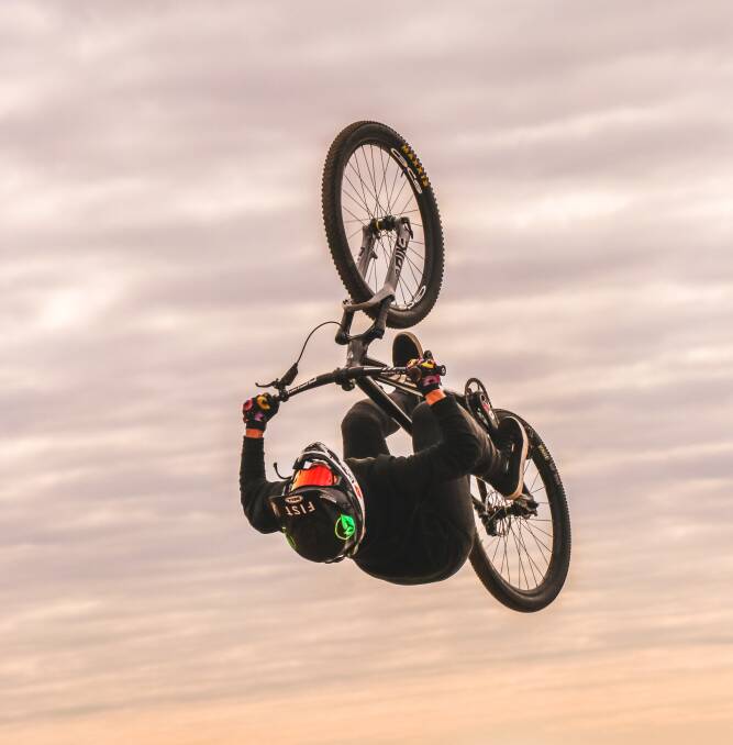 Caroline Buchanan has been using her time back in Canberra to practice backflips and BMX racing. Picture: John Prutti/Vibe Imagery