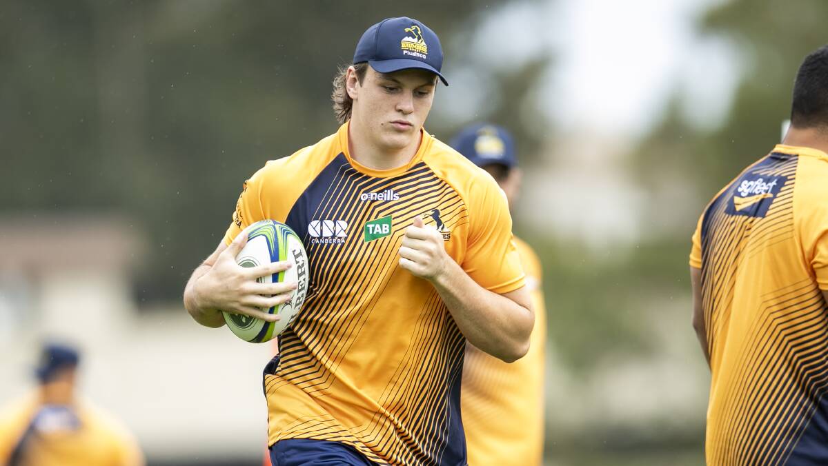 Tom Hooper looked at home in the Brumbies' starting side. Picture: Keegan Carroll