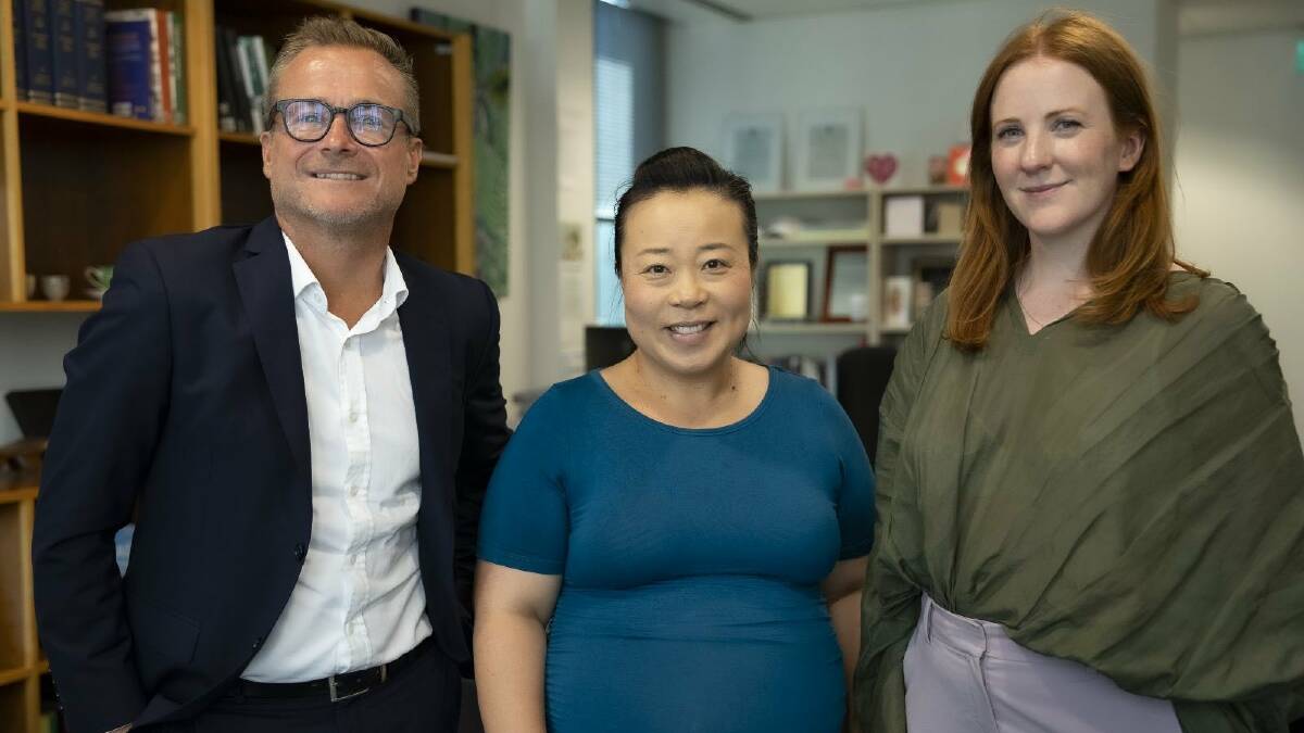 APL chief executive Danny Townsend, left, has been meeting ACT politicians including Liberals leader Elizabeth Lee, centre, and ACT Chief Minister Andrew Barr.