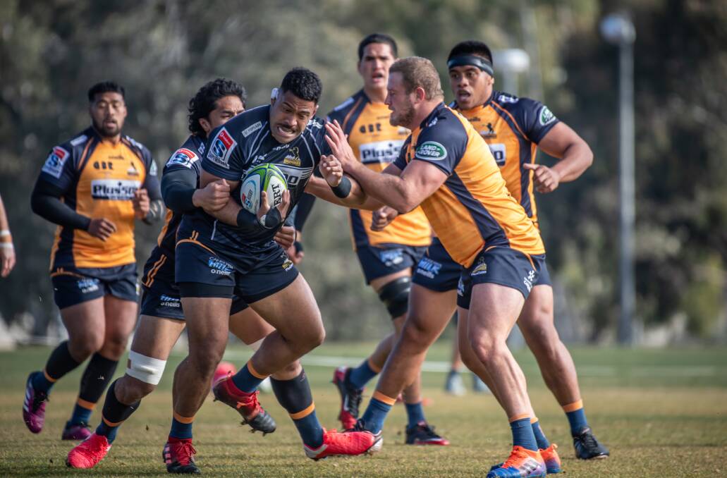 The Brumbies went head to head in a selection trial on Friday. Picture: Karleen Minney