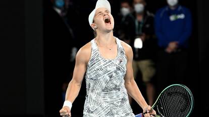 
Ash Barty has swept to a straight-sets win to claim the Australian Open women's singles crown. Picture: Getty Images