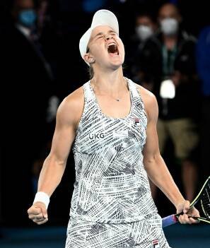 
Ash Barty has swept to a straight-sets win to claim the Australian Open women's singles crown. Picture: Getty Images