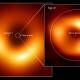Comparison of the sizes of two black holes: M87*, left, and Sagittarius A*. Picture: Lia Medeiros/Event Horizon Telescope collaboration