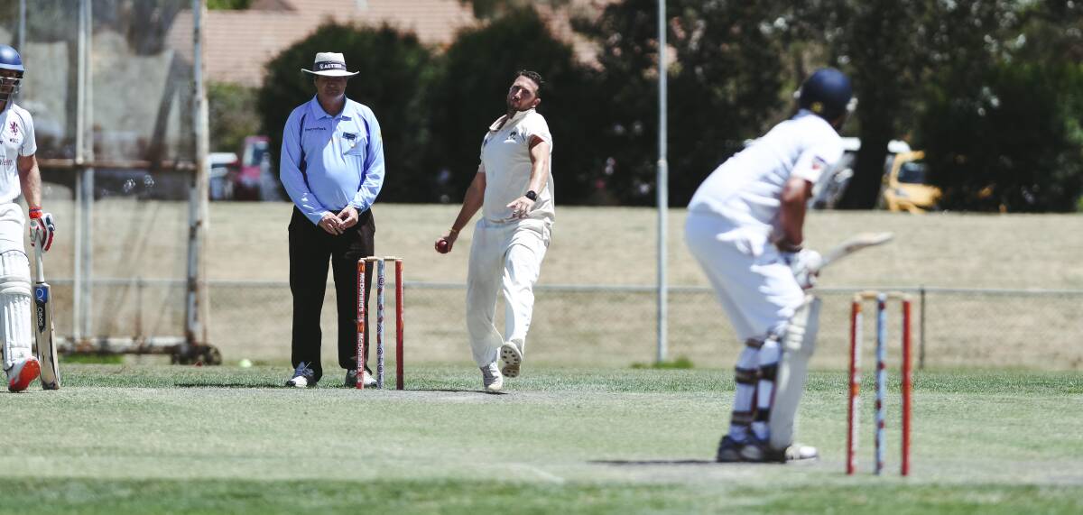 Western District's Djali Bloomfield bowled well against Weston Districts. Picture: Dion Georgopoulos 