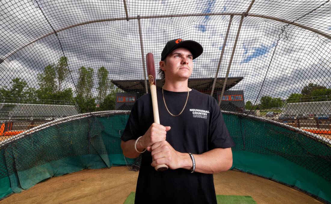 Indigenous Canberra Cavalry hitter Sam Kimmorley. Picture by Sitthixay Ditthavong