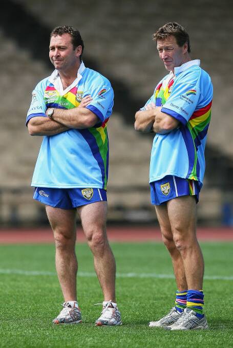 Stuart and former teammate Craig Bellamy were on the Australian coaching staff in 2006. Picture: Getty Images