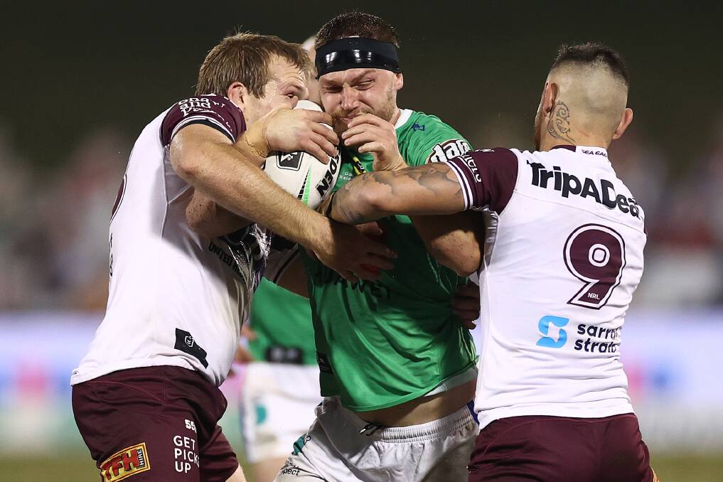 The Canberra Raiders' trip to Brookvale to play the Manly Sea Eagles is in serious doubt. Picture: Getty Images