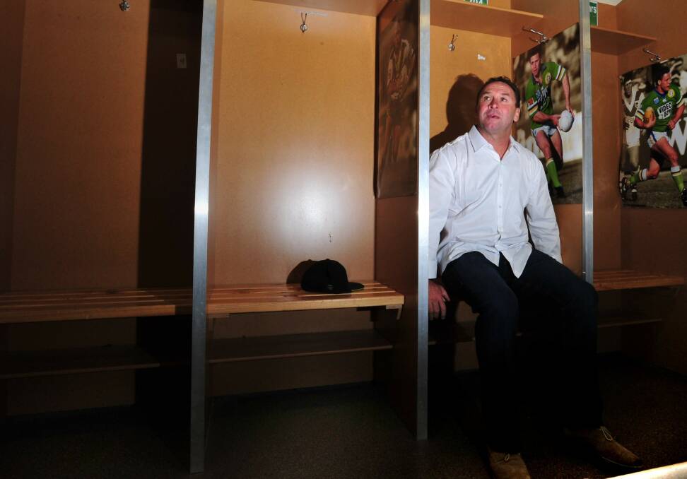 Ricky Stuart before his first season as Raiders coach in 2014. Picture: Karleen Minney