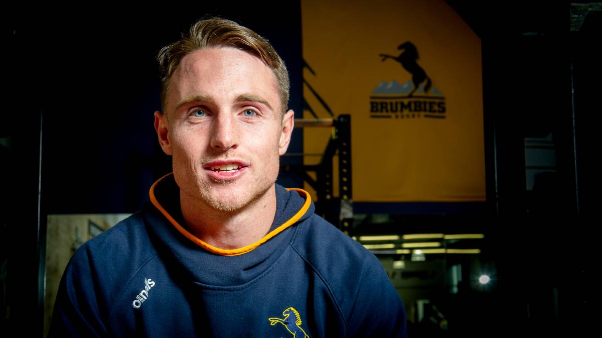 Corey Toole signed with the ACT Brumbies for the next two years, off the back of a stunning rise through the Aussie Sevens ranks. Picture: Elesa Kurtz