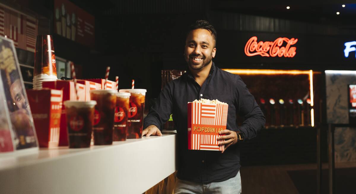 Director of operations at Limelight Cinemas in Tuggeranong Michael Singh said many blockbuster movies had been pushed back. Picture: Dion Georgopoulos