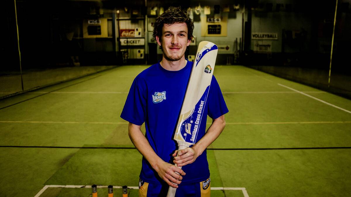 
Brock Winkler has represented the ACT at several Australian indoor mens cricket championships, but none have had as dramatic a build up as this year. Picture: Jamila Toderas