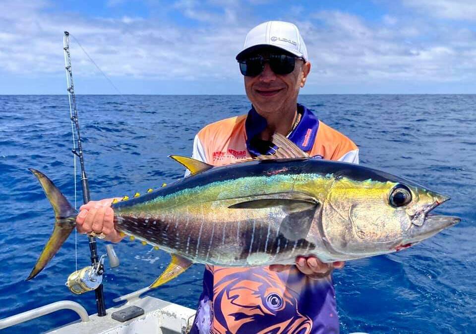 South Coast anglers are putting in the miles to catch prized yellowfin tuna like this one.