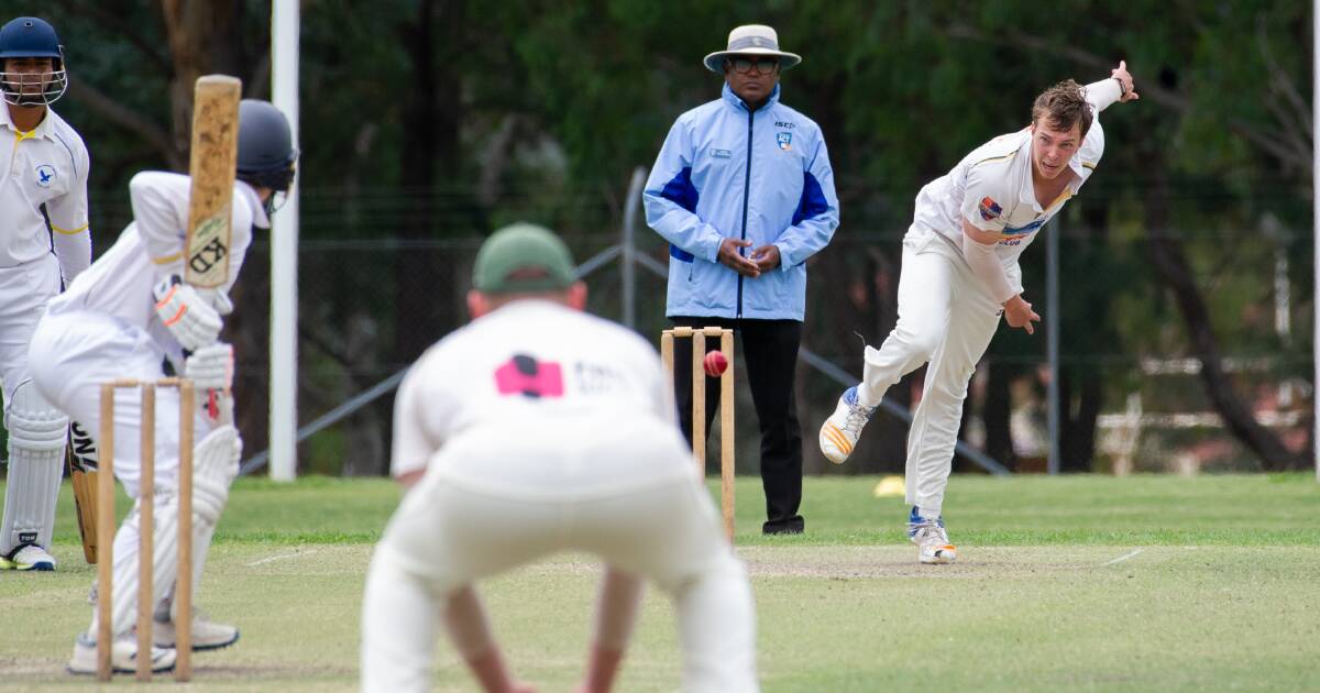 
Western Creek Molonglo bowler Aidan Cowie took three wickets against Norths. Picture: Elesa Kurtz