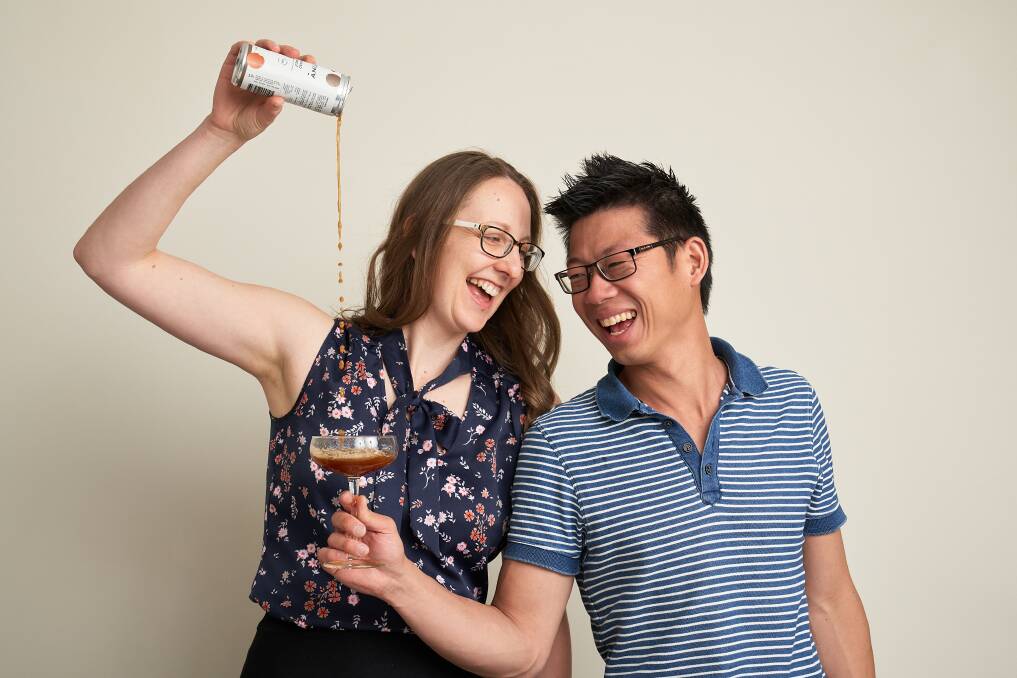 Co-founders Christina Delay and Alan Tse from Altina Drinks pivoted to a subscription service when COVID-19 hit, and theyre now seeing their business boom. Picture: Matt Loxton