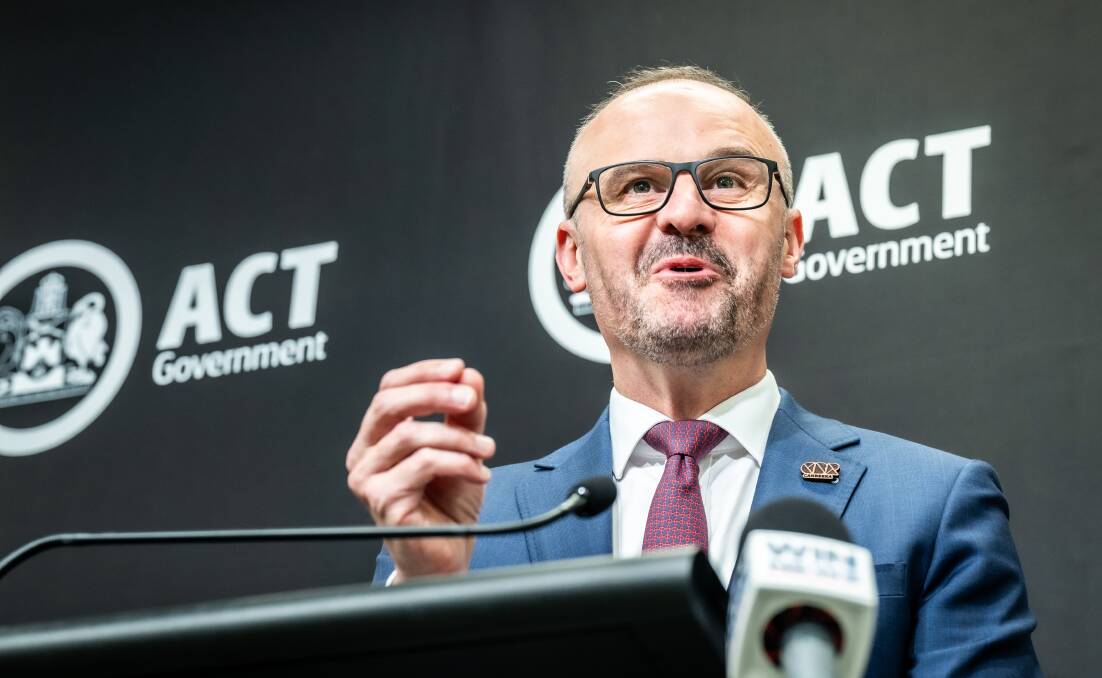 Andrew Barr sensationally claimed that no treasurer in the history of self-government had delivered a surplus budget under what's known as the uniform presentation framework. Picture by Karleen Minney